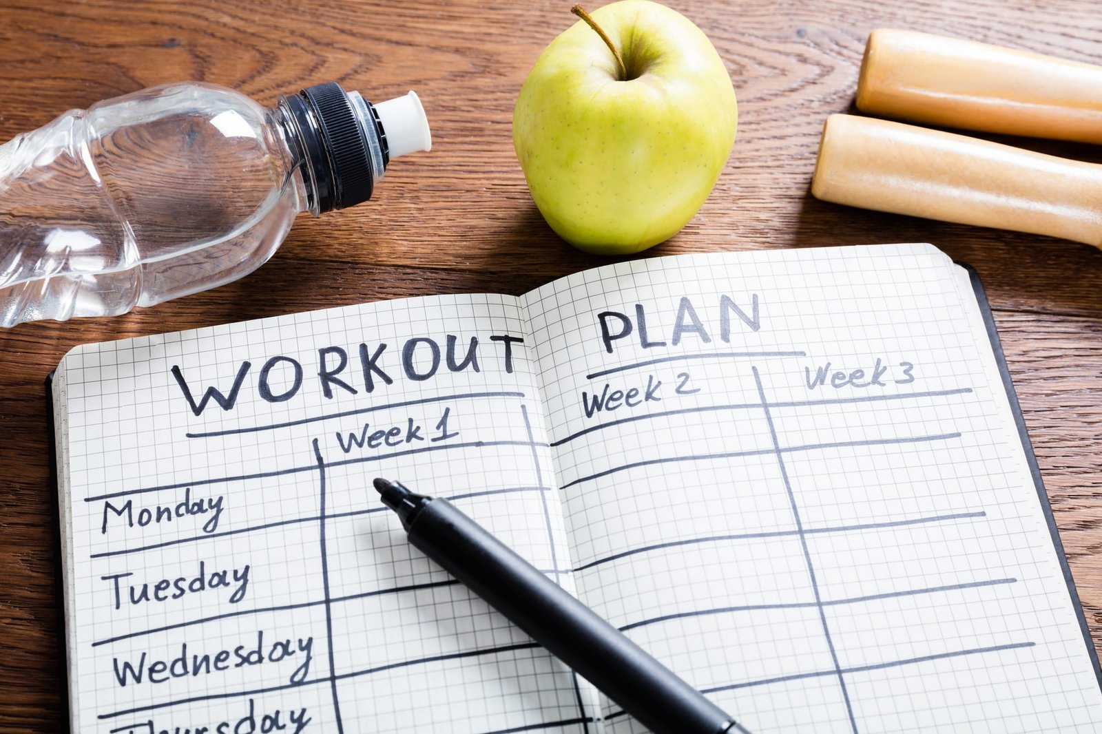 Workout Plan In Notebook fitness motivation